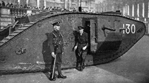 The Tank Bank - Trafalgar Square War Bond Shop, WWI The Tank Bank - Trafalgar Square War Bond Shop, WWI