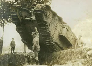 Crew Gallery: Tank in Battle of Menin Road, Ypres, Belgium, WW1