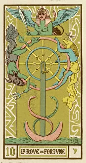 Snake Gallery: Tarot Card 10 - La Roue de Fortune (The Wheel of Fortune)
