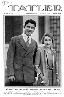 Tatler cover - Alister Macdonald and Mary Pickford Tatler cover - Alister Macdonald and Mary Pickford