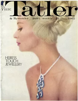 Cartier Gallery: Tatler front cover with model wearing Cartier necklace