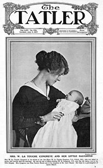 Major Collection: Tatler front cover - Mrs La Touche Congreve and baby daughte