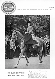 Tatler cover - Queen on parade, 1953 Tatler cover - Queen on parade, 1953