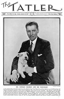 Film Collection: Tatler cover - Ronald Colman and his Sealyham Terrier