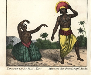 Tattooed woman dancer of Maui, and man of Tonga Tattooed woman dancer of Maui, and man of Tonga
