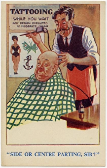 Tattooing - Side or Centre parting Sir? Tattooing - Side or Centre parting Sir?