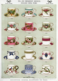 Tea and Breakfast Services, English China Ware, Plate 28 Tea and Breakfast Services, English China Ware, Plate 28