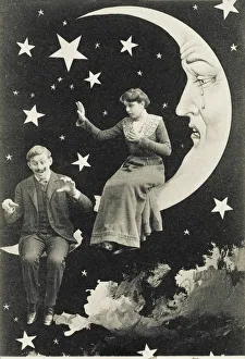 Tearful paper moon sees lover fall from sky Tearful paper moon sees lover fall from sky