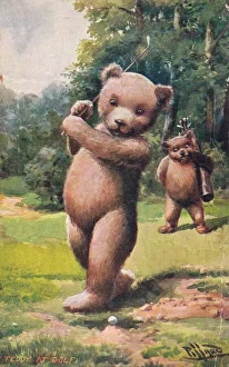 Golfer Gallery: Teddy bear playing golf