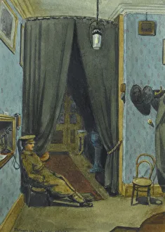 Telephone duty at White Horse Hotel, WW1 Telephone duty at White Horse Hotel, WW1