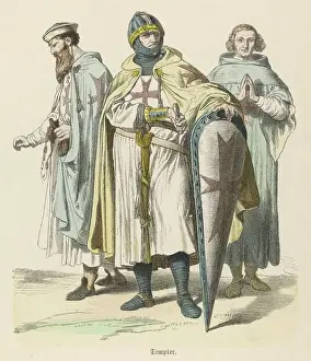 Medieval Illustrations Online Prints: Templars (Munchener)