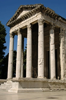 Temple of Augustus. Roman Empire. Pula. Croatia Temple of Augustus. Roman Empire. Pula. Croatia