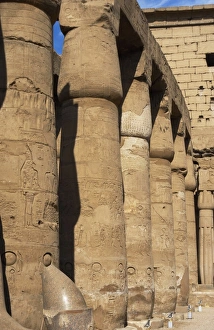 Temple of Luxor. First courtyard called the Ramses II Temple of Luxor. First courtyard called the Ramses II