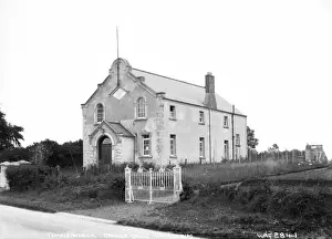Prints of Templepatrick Orange Hall, Co. Antrim - an oblique side view of the hall. (Location: Northern Ireland; County Antrim; Templepatrick). Date: circa early 1900s Map Prints: Early 1900s Print of Templepatrick Orange Hall, Co. Antrim