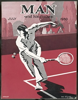 <b class=qtipBold><figcaption>Tennis/Dashing Man Plays</figcaption></b><br>Dashing man plays a difficult tennis shot<br><em>© Mary Evans Picture Library</em> Tennis/Dashing Man Plays