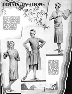 Sportswear Gallery: Tennis fashions by Suzanne Lenglen, 1930