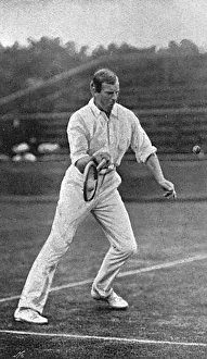 Tennis player Anthony Wilding serving, 1905 Tennis player Anthony Wilding serving, 1905