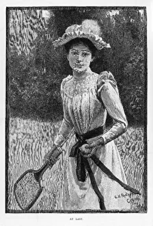 <b class=qtipBold><figcaption>Tennis / Ready to Serve</figcaption></b><br>An elegantly if unsuitably dressed player prepares to serve<br><em>© Mary Evans Picture Library</em> Tennis / Ready to Serve
