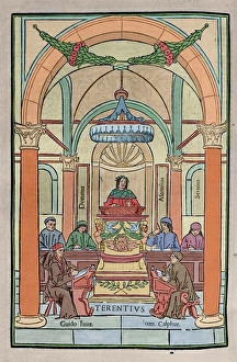 Terence (195-159 BC). Engraving. Colored Terence (195-159 BC). Engraving. Colored