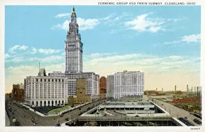 Cleveland Gallery: Terminal Group and Train Subway, Cleveland, Ohio, USA Date: circa 1920