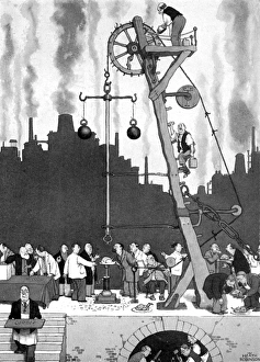 Testing teeth, illustration by William Heath Robinson Testing teeth, illustration by William Heath Robinson