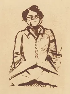 English Novelist Biography Prints: Thackeray (Selfport)