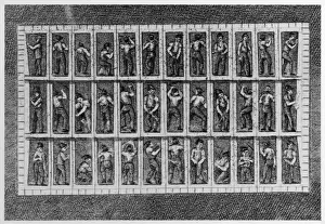 Thames Tunnel Construction Prints: Thames Tunnel cross section during construction