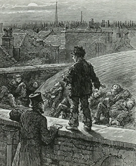 Thomas Barnardo is shown a group of sleeping street Arabs Thomas Barnardo is shown a group of sleeping street Arabs