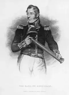 Prints of THOMAS COCHRANE 10TH EARL OF DUNDONALD British naval commander pictured with a telescope Northern Ireland Prints: Thomas Cochrane 10th Earl of Dundonald Print