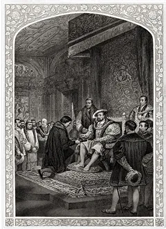 Thomas Cromwell presenting Cranmer's Bible to Henry VIII Thomas Cromwell presenting Thomas Cromwell presenting Cranmer's Bible to Henry VIII Thomas Cromwell presenting