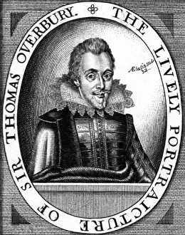 Tudor Era Portraits Prints: Thomas Overbury (Oval)