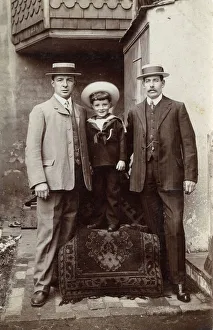 Suburbia Gallery: Threshold photograph - Edwardian trio - Father, Uncle, son