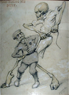 Tightening his belt - hunger is the best source Tightening his belt - hunger is the best source
