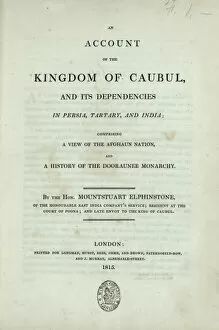Poona Gallery: Title page, Account of the Kingdom of Caubul