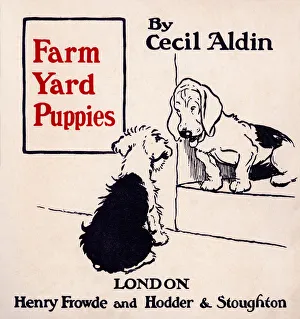 Title page design by Cecil Aldin, The Farmyard Puppies Title page design by Cecil Aldin, The Farmyard Puppies