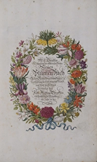 Title plate from Neues Blumenbuch by Maria Sibylla Merian Title plate from Neues Blumenbuch by Maria Sibylla Merian