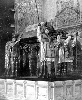 The Tomb of Columbus, Seville Cathedral, 1909 The Tomb of Columbus, Seville Cathedral, 1909