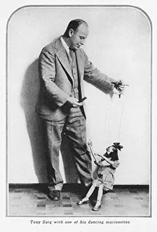 Tony Sarg and one of his dancing marionettes, 1928 Tony Sarg and one of his dancing marionettes, 1928