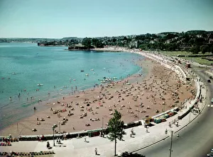 Holidaymakers Gallery: Torre Abbey Sands beach, Torquay, Devon