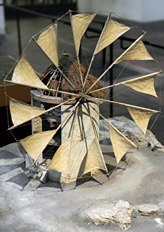 Tower windmill, Crete. Greece. ca. 1850. Diorama Tower windmill, Crete. Greece. ca. 1850. Diorama