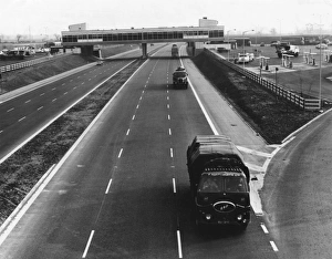 Traffic on the M5 motorway near Manchester Traffic on the M5 motorway near Manchester