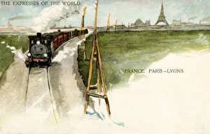 Train on the Paris to Lyons railway, France Train on the Paris to Lyons railway, France