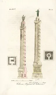 Triumphal Gallery: Trajans Column and the Column of Marcus Aurelius, Rome