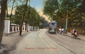 Tram, rickshaw and wheelbarrow - Shanghai, China Tram, rickshaw and wheelbarrow - Shanghai, China