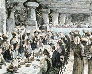 Travel to India of the Prince of Wales. Gala Dinner held in Travel to India of the Prince of Wales. Gala Dinner held in