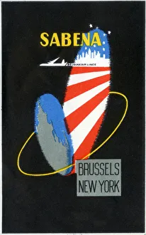 Travel Luggage Label for Sabena Belgian Air Lines Travel Luggage Label for Sabena Belgian Air Lines