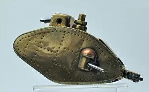 Images Dated 13th March 2011: Trench Art lighter in the shape of a WWI tank