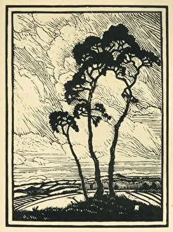 <b class=qtipBold><figcaption>Tribute - Oracles</figcaption></b><br>Tribute - Oracles. Florence Mary Anderson / Molly MacArthur (1893-1972) had two distinct styles of illustration. From the middle of the 1920s, she moved on from earlier highly-decorative fairy art to produce beautiful monotone woodcuts in a distinctly oriental style. The artwork (for this book) was credited to 'Molly McArthur'. Date: 1925<br><em>© The Florence Mary Anderson Collection / Mary Evans Picture Library</em> Tribute - Oracles