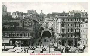Trieste, Italy - Galleria di Montuzza, Piazza Carlo Goldini Trieste, Italy - Galleria di Montuzza, Piazza Carlo Goldini