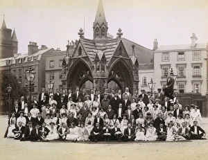 Trinity College group, Cambridge marketplace 1910 Trinity College group, Cambridge marketplace 1910